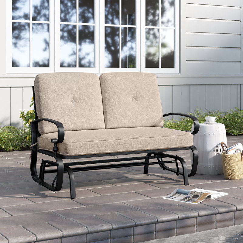 Lark Manor™ Anstein 47.5'' Wide Outdoor Loveseat with Cushions ...